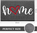 BeneathYourFeet Door Mat, Welcome Mat Low Profile Floor Mat Front Doormat Indoor and Outdoor Doormat Non Slip Rugs for Entryway, Patio, High Traffic Areas (32"x20", Grey-Home)