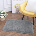 Tepook Super Soft Fluffy Rug for Bedroom, Modern Shaggy Fuzzy Kids Rugs for Living Room, Plush Indoor Nursery Home Decor Dorm Carpet with Non-Slip Bottom, Grey, 2 X 3 Feet