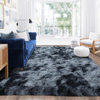 Rugs for Living Room 8x10, Soft Shaggy Modern Shag Area Rug for Bedroom, Upgrade Non-Slip Plush Fluffy Carpet for Kids Boys Girls Room Home Decor Aesthetic, Blue Grey