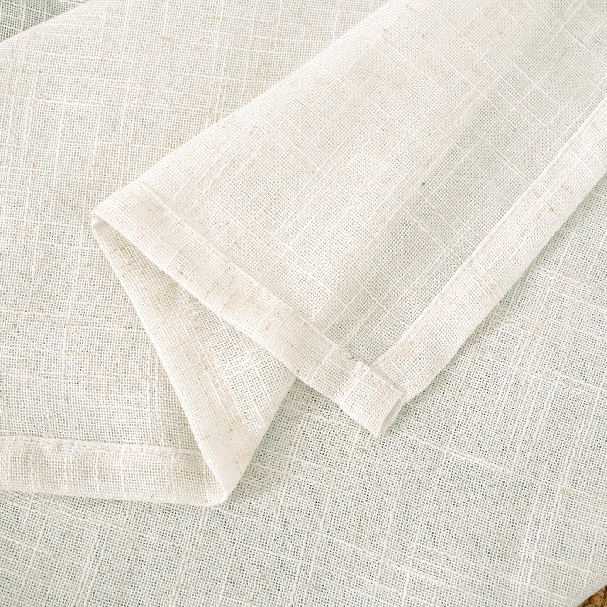 LAMIT 68 inch Length Linen Curtains for Living Room 2 Panels, 52 x 68 Inch