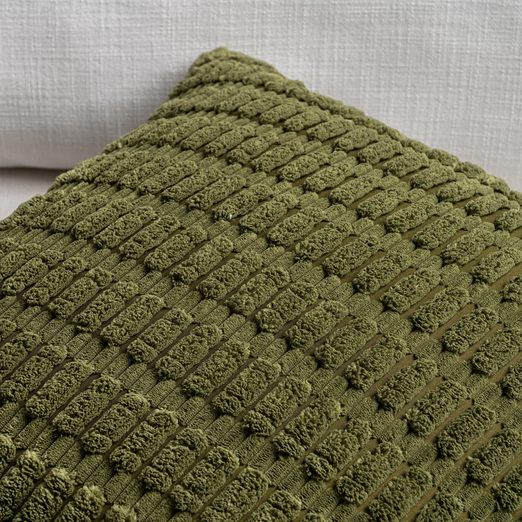 Fancy Homi 4 Packs Decorative Throw Pillow Covers for Living Room Couch Bed, Modern Farmhouse Boho Home Décor Accent Cushion Case, 24" x 12", Moss Green