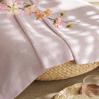 NICETOWN Thick Linen Blush Pink Curtains 2 Panels for Kids Room, Grommet Flax Linen Privacy Added with Light Filtering Window Treatments for Bedroom/Living Room, W55 x L96