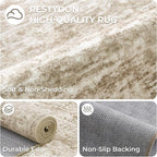 Restydon 3x16 Runner Rug Non Slip,Washable Hallway Runner Rug,Brown