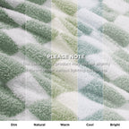 Bedsure GentleSoft Checkered Throw Blanket for Couch - Super Soft Cozy Fluffy Green Blanket, Lightweight Warm Knit All Season Blanket for Bed Sofa, Birthday, for Women, 50x60 Inches
