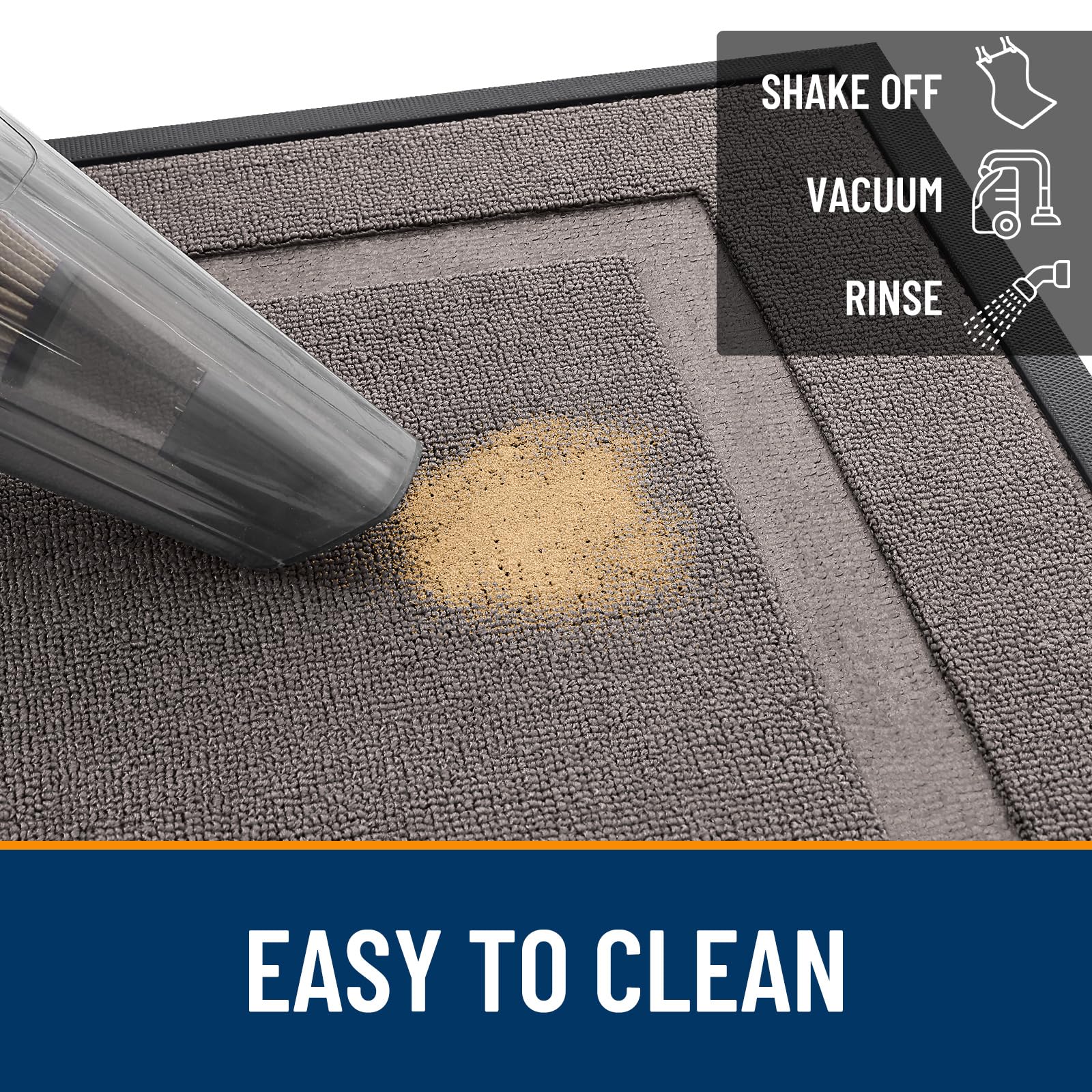 OLANLY Front Door Mat Outside 33x21, All-Season Heavy-Duty Rubber Doormat