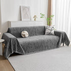 MYSKY HOME Couch Covers for Sofa, Dog Couch Cover Protector, Dark Grey Lines Sofa Covers for Sectional L Shape, Pets Couch Throw Cover Washable Durable Large Couch Cover for Dogs, Cats, 71"X134"