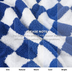 Bedsure GentleSoft Checkered Throw Blanket for Couch - Super Soft Cozy & Warm Knit Navy Blue Blankets, Breathable, Lightweight & Fluffy Plaid Blanket for Bed, Sofa, Gifts for Women Men, 50x60 Inches