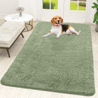 OLANLY Dog Door Mat for Muddy Paws 59x35, Super Absorbent Chenille Mud Mat