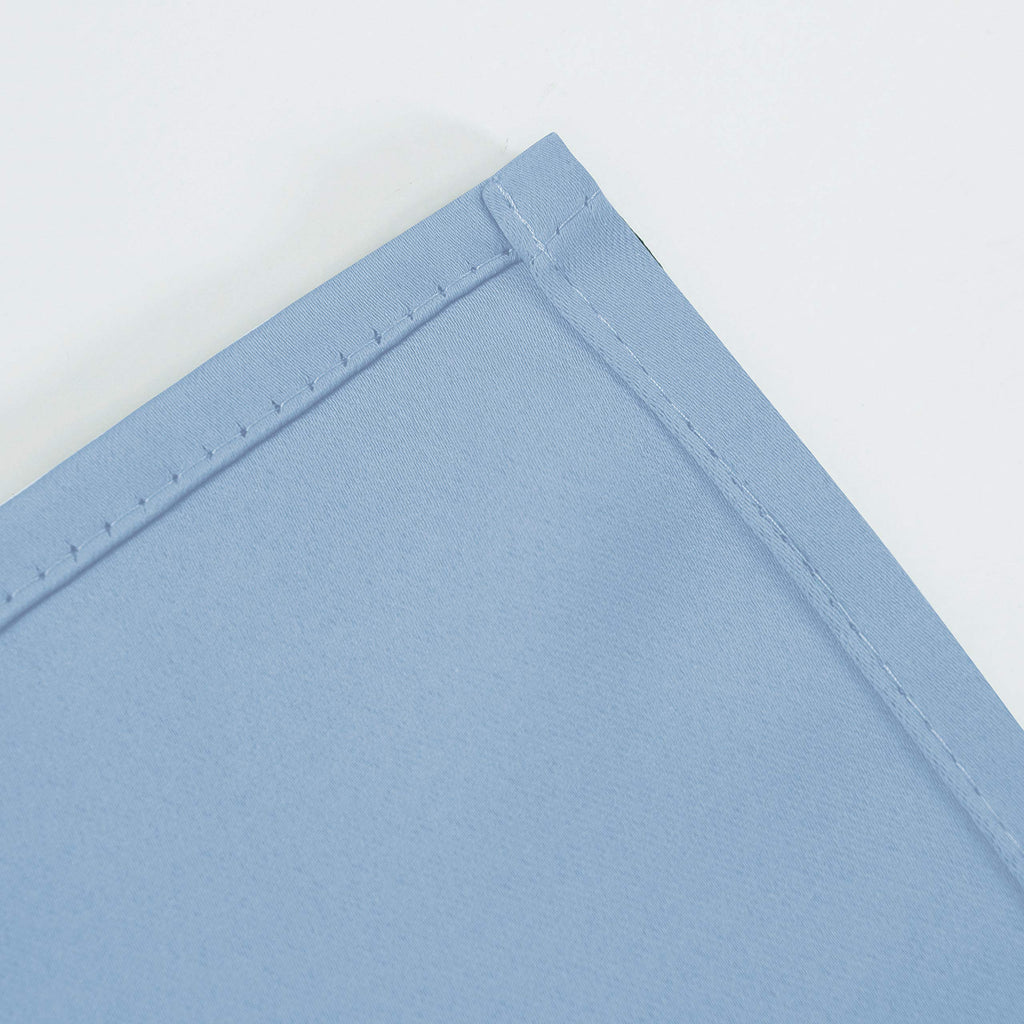 LEMOMO Sky Blue Blackout Curtains 66 x 63 Inch Length/Set of 2 Curtain Panels/Thermal Insulated Room Darkening Blackout Curtains for Bedroom