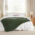 Bedsure GentleSoft Twin Blanket for Bed Bronze Green - Super Soft Cozy Spring Blankets for Kids Girls, Cute Fuzzy Fleece Throws for Bedroom Couch, 60x80 Inches