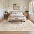 zesthome 5x8 Area Rugs for Living Room,Large Washable Rug,Beige