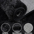 5x8 Area Rugs for Living Room: Soft Fluffy Shag Black Rugs for Bedroom, Non Slip Large Fuzzy Plush Rug Indoor Floor Carpet for Nursery Kids Boys Girls Room, Dorms, Playroom, Modern Home Decor