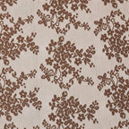 YJ YANJUN Vintage Lace Curtains 54 Inch Length-Brown Kitchen Curtains for Small Window, Victorian Floral Pattern, Light Filtering Voile Sheer Panels for Bedroom Bathroom 52" W x 54" L 2 Panels
