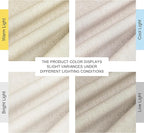 NICETOWN Cream 100% Blackout Linen Curtains 102 inch Long Burg for Living Room, 1 Pair, 52" Width Each Panel, Farmhouse Thick Completely Blackout Window Treatment Thermal Insulated Drapes