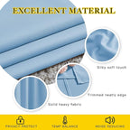 NICETOWN Blue Bedroom Blackout Curtains - Functional Blackout Draperies and Drapes Window Panels, Thermal Insulated, 52 inches x 45 inches, Set of 2 Panels, Blue