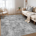 Nakagishi 7x9 Area Rugs Living Room: Washable Abstract Large Neutral Soft Rug Stain Resistant Modern Indoor Floor Non-Slip Carpet for Bedroom Nursery Kids Playroom Office Dining Room Dorm- Grey