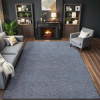 AROGAN Washable 6×9 Living Room Rug, Modern Area Rugs with Soft Memory Foam for Bedroom, Minimalist Non-Slip Indoor Floor Carpet for Dining Room Office Kids Playroom Decor, Navy Blue