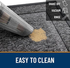OLANLY Front Door Mat Indoor Outdoor Entrance, Waterproof All-Season, All-Weather Doormat, Sturdy Natural Rubber, Low Profile, Easy Clean Patio Porch Entryway Mat, 71x23, Black and White