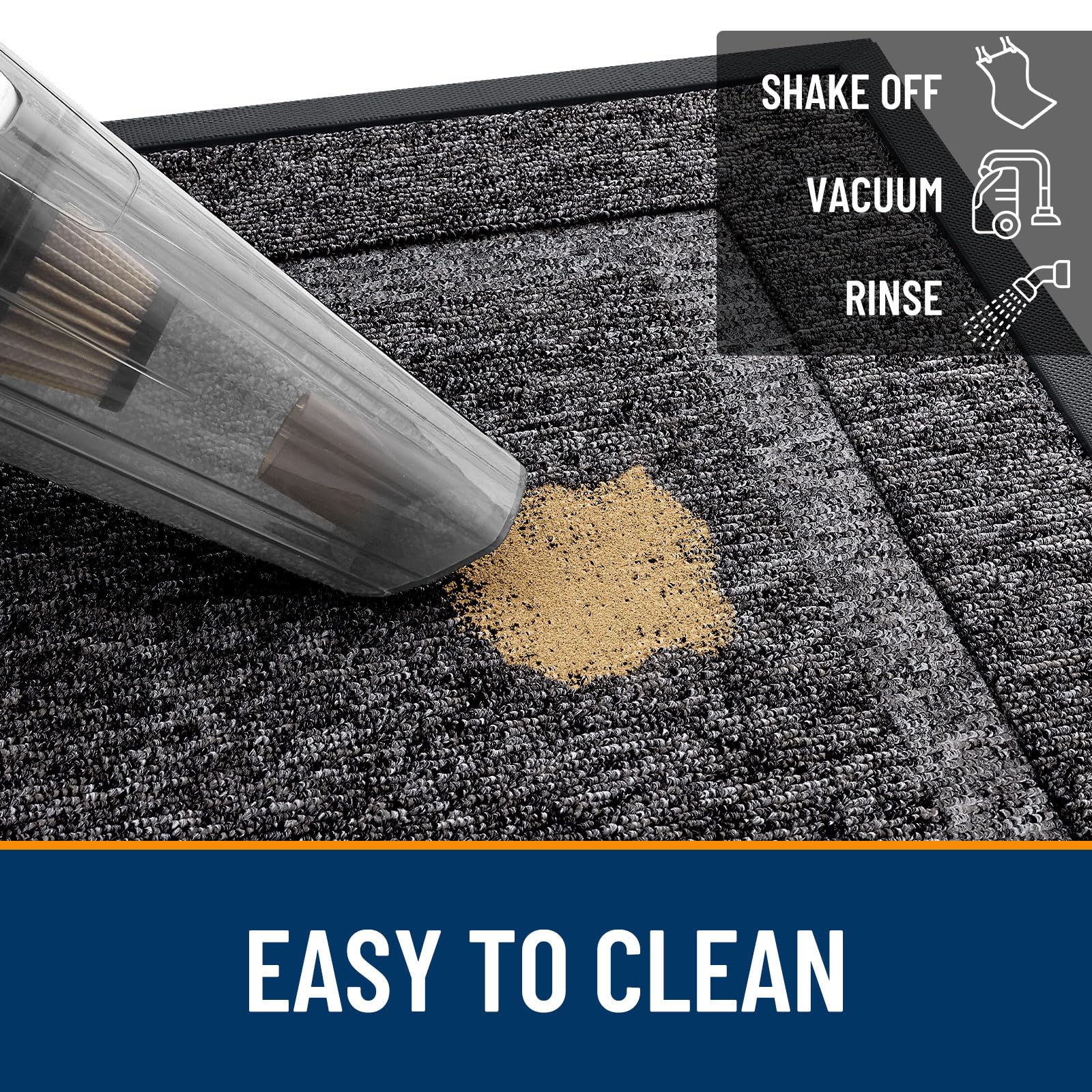 OLANLY Front Door Mat Outside 59x23, All-Season Heavy-Duty Rubber Doormat