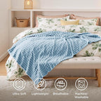 Bedsure GentleSoft Blue Twin XL Blanket for Bed - Cozy Soft Blankets for Women, Cute Small Fleece Throws for Girls, Birthday Gifts for Women Decor Gifts, Light Blue, 66x90 Inches