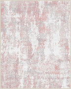 BEIMO Area Rugs 6x9 for Living Room Bedroom, Modern Abstract Machine Washable Rug, Large Soft Low Pile Floor Carpet with Non Slip Backing for Dining Room, Pink/Grey