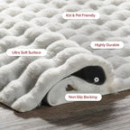 nuLOOM 5' x 8' Cozy Plush SuperiorWash Area Rug, Machine Washable, Non-Slip, Soft Fluffy Shag Carpet for Living Room Bedroom Kids Room Nursery Home Decor, Jeni White