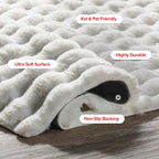 nuLOOM Jeni Off White Checkered Washable Area Rug, 8' x 10'