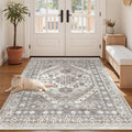 zesthome 3x5 Rug for Entryway,Washable Area Rug,Brown