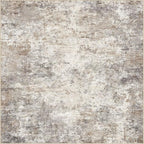 UERMEI Square Area Rugs : Washable 5x5 Neutral Modern Abstract Carpet for Living Room Bedroom - Soft Floor Mat with Non Slip Backing for Kitchen Nursery Dorms Farmhouse Home Decor - Brown Grey