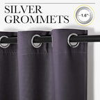 NICETOWN Greyish Purple Blackout Curtains 84 inches Length for Living Room, 2 Panels, 42" Wide, Thermal Insulated Long Drapes for Large Window