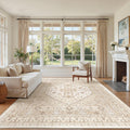 zesthome 6x9 Area Rugs for Living Room,Large Washable Rug,Beige