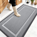 OLANLY Front Door Mat Outside 47x23, All-Season Heavy-Duty Rubber Doormat