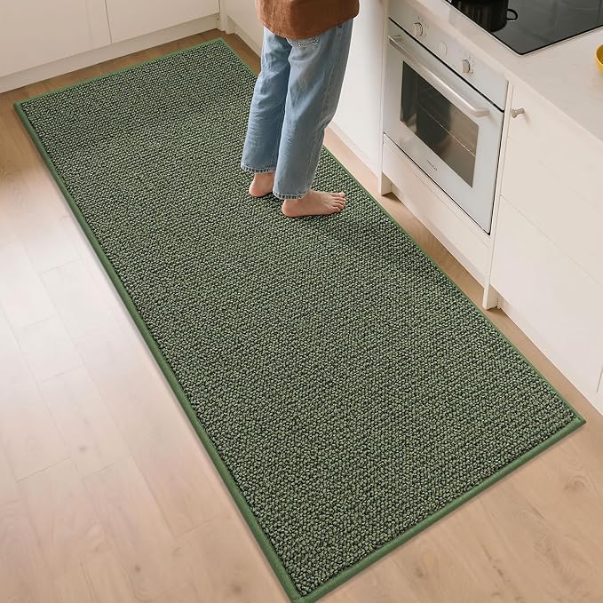BEQHAUSE Kitchen Runner Rugs 32"x72", Kitchen Mats for Floor, Green