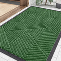 Smiry Front Door Mat Outside Entrance, Low Profile Rubber Doormat, 29.5x17