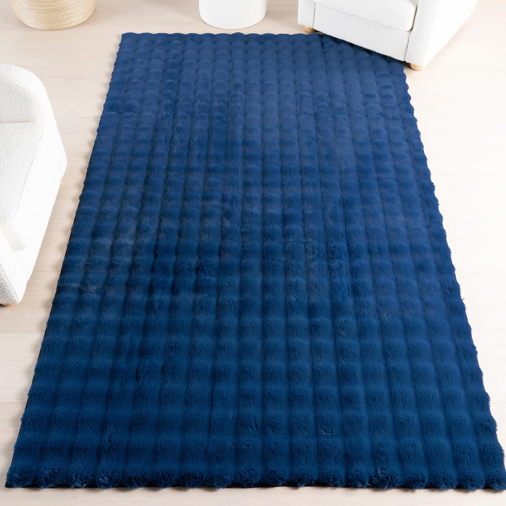 nuLOOM Jeni Navy Checkered Washable Area Rug, 5' x 8'