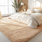 OLANLY 8x12 Machine Washable Large Area Rugs for Living Room, Bedroom, Soft Fluffy Shaggy Bedside Rug, Indoor Floor Carpet for Kids Girls and Boys, Dorms, Nursery, Home Decor Aesthetic, Beige