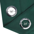 LEMOMO Dark Green Bedroom Blackout Curtains/52 x 54 Inch Long/Set of 2 Curtain Panels/Thermal Insulated Room Darkening Curtains