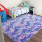 Quntue Rugs for Living Room 6x9, Soft Shaggy Modern Shag Area Rug for Bedroom, Upgrade Non-Slip Plush Fluffy Carpet for Kids Boys Girls Room Home Decor Aesthetic, Dark Grey