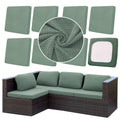 DREAHOTEXTIL 8Pcs Outdoor Cushion Covers, Elastic Patio Cushion Covers