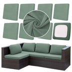 DREAHOTEXTIL 8Pcs Outdoor Cushion Covers, Elastic Patio Cushion Covers