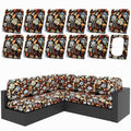 hyha 12Pcs Patio Cushion Covers, Stretch Outdoor Couch Cushion Covers