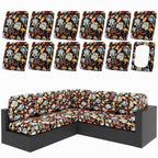 hyha 12Pcs Patio Cushion Covers, Stretch Outdoor Couch Cushion Covers