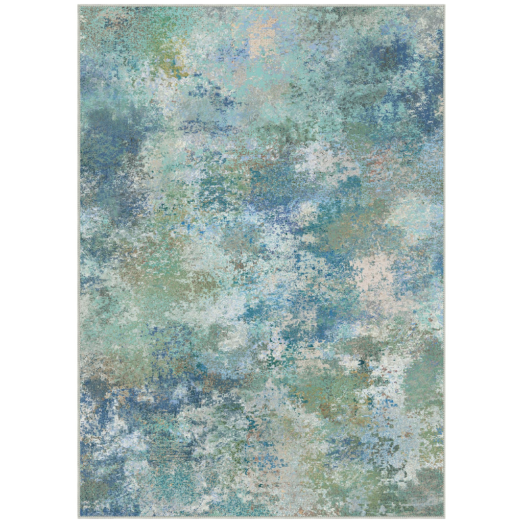 BEIMO 2x3 Area Rugs for Entryway, Blue Green Washable Abstract Rug
