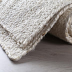 Hausattire Hand Woven Jute Braided Rug, 2'x6' – Off White, Reversible Boho Entry Area Rugs for Kitchen, Living Room I Farmhouse Indoor Outdoor Decorative Floor Rug, 24x72 Inches