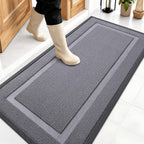 OLANLY Front Door Mat Outside 47x23, All-Season Heavy-Duty Rubber Doormat