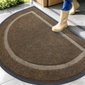 OLANLY Half Circle Front Door Mat Outside 47x32 All-Season Rubber Doormat