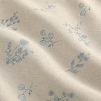 Boho Floral Spring 100% Blackout Curtains 84 Inch Length 2 Panels Set, Linen Texture Farmhouse Curtains with Beige Tassel for Living Room Bedroom, Vintage Rustic Rod Pocket,Light Blue
