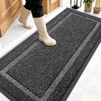 OLANLY Front Door Mat Outside 59x23, All-Season Heavy-Duty Rubber Doormat