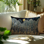 Rustic William Morris Inspired Forest Green Moon Decor Pillow Covers 12x20 Double-Sided,Vintage Night Moon Botanical Nature Landscape Decorative Throw Pillow Covers for Home Bedroom Living Room