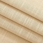 Tan Linen Curtains for Living Room Back Tab Modern Farmhouse Semi Sheer Tan Linen Curtains 45 inches Long 2 Panels Set Muted Neutral Window Curtain for Dining Room Bedroom 52x45